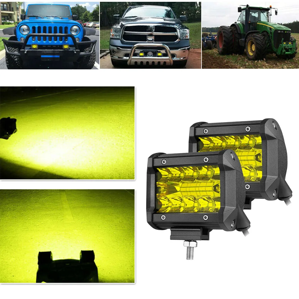 2pcs/set Car Work Lights Off-Road Super Bright Work Lamp Vehicle 4x4 Yellow Driving Working Spotlight Fog Light With Accessories
2pcs/set Car Work Lights Off-Road Super Bright Work Lamp Vehicle 4x4 Yellow Driving Working Spotlight Fog Light With Accessories