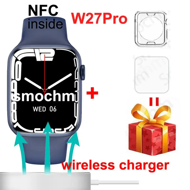 Новинка, Смарт-часы Smochm IWO14 W27Pro W27, максимальное расстояние 45 мм, модель 7 дюймов, водонепроницаемые, совместимые с Bluetooth
Новинка, Смарт-часы Smochm IWO14 W27Pro W27, максимальное расстояние 45 мм, модель 7 дюймов, водонепроницаемые, совместимые с Bluetooth