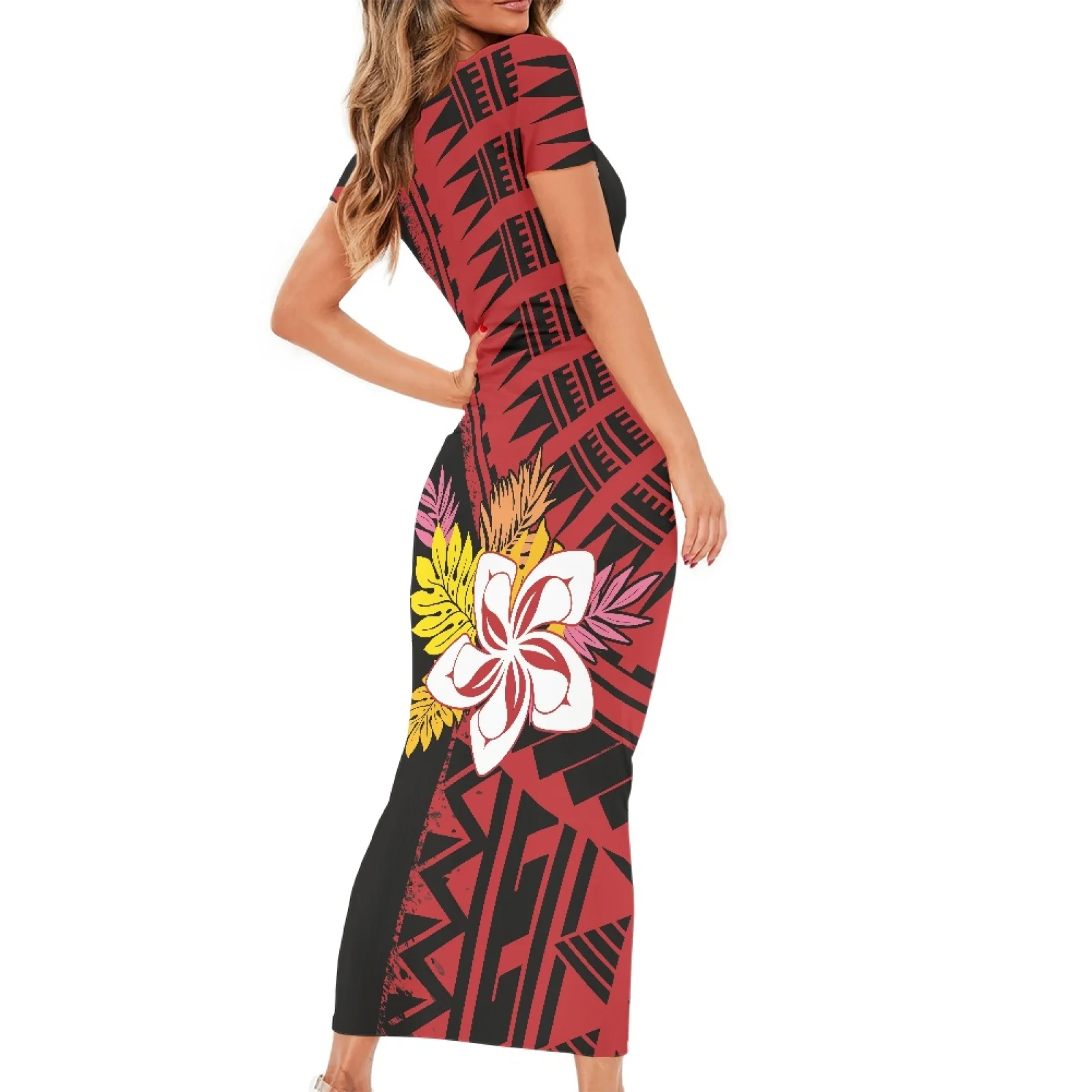 Polynesian Fiji Tribal Red Tattoo Hibiscus Print Sexy Hip Long Skirt, O-Neck Bohemian Women Dress, Casual Holiday Stylish, 2022
Polynesian Fiji Tribal Red Tattoo Hibiscus Print Sexy Hip Long Skirt, O-Neck Bohemian Women Dress, Casual Holiday Stylish, 2022