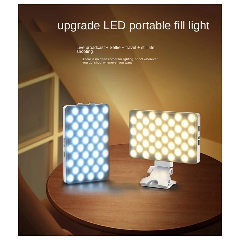 LED Mini Rechargeable Clip Fill Light Adjustable Portable Lamp For Phone, Pad, For Makeup, Selfie, Vlog
LED Mini Rechargeable Clip Fill Light Adjustable Portable Lamp For Phone, Pad, For Makeup, Selfie, Vlog
