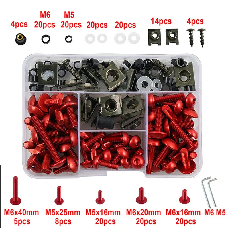 

Motorcycle Fairing Bolt Nut Screw Kit Fairing Bolt Screws For Honda CRF 450 1000 CR CRF XR XL 85 125 250 500 CB400 VTEC vtec400