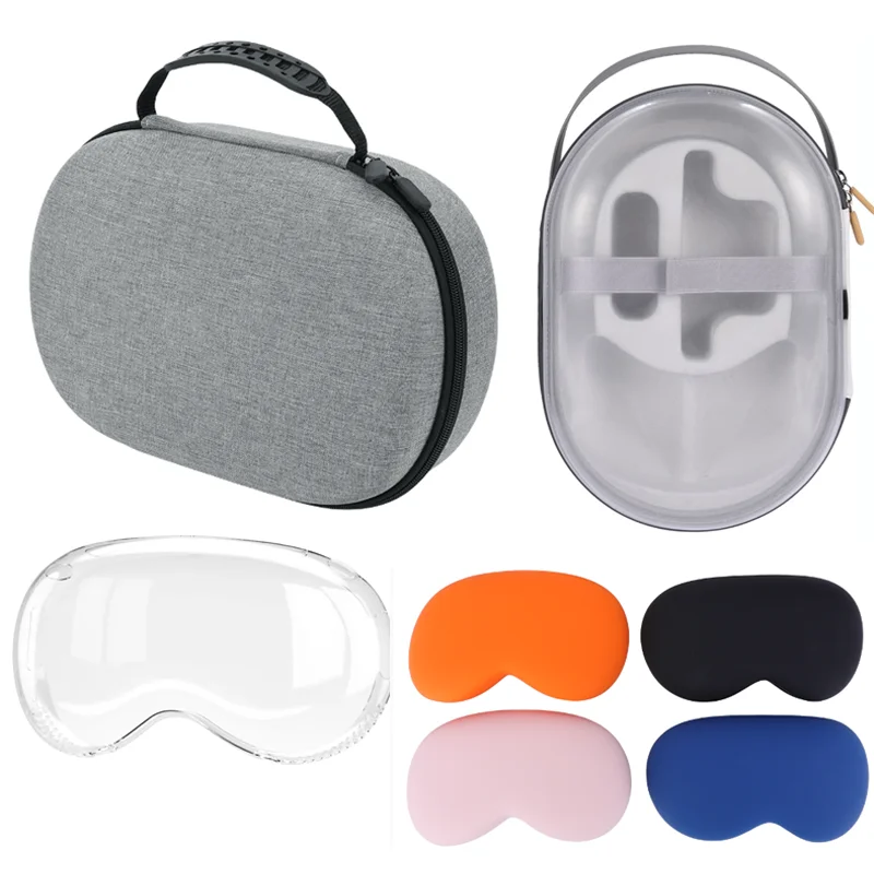 

2024 New For Apple Vision Pro Accessories Storage Bag Hard Shell Carrying Case Shockproof VR Glasses Cover Lens Protective Cover