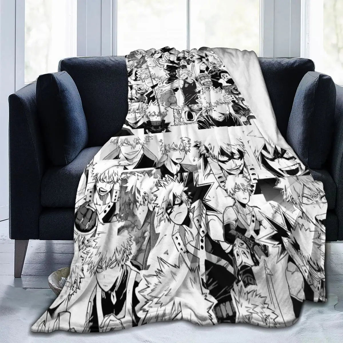 

Одеяло с рисунком Katsuki Bakugo, фланелевая обивка, мой герой, Академия, боку, нет героев, Академия, портативное одеяло