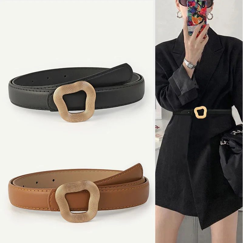 Fashion Pu Leather Belt For Women Designer Metal Buckle Waist Strap Female Girl Jeans Dress Trouser Decorative Waistband
Fashion Pu Leather Belt For Women Designer Metal Buckle Waist Strap Female Girl Jeans Dress Trouser Decorative Waistband