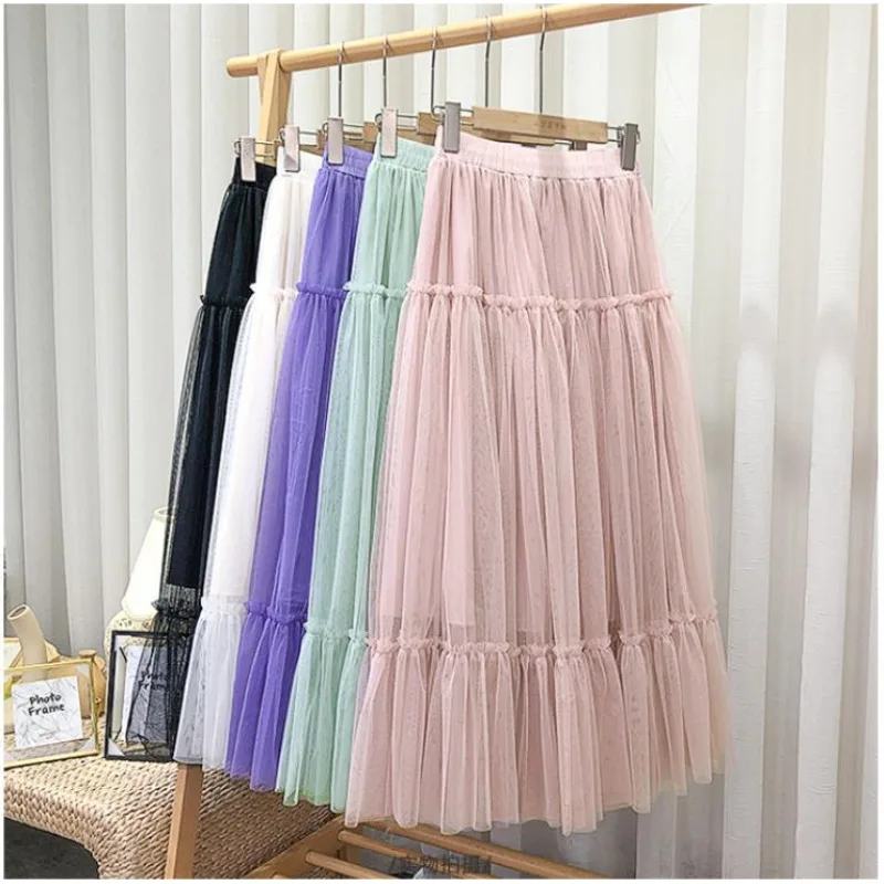 Big Swing Patchwork Tulle Pleated Black Long Cake Skirts for Women Y2k Streetwear High Waist A Line Fairy Skirt Korean Style
Big Swing Patchwork Tulle Pleated Black Long Cake Skirts for Women Y2k Streetwear High Waist A Line Fairy Skirt Korean Style
