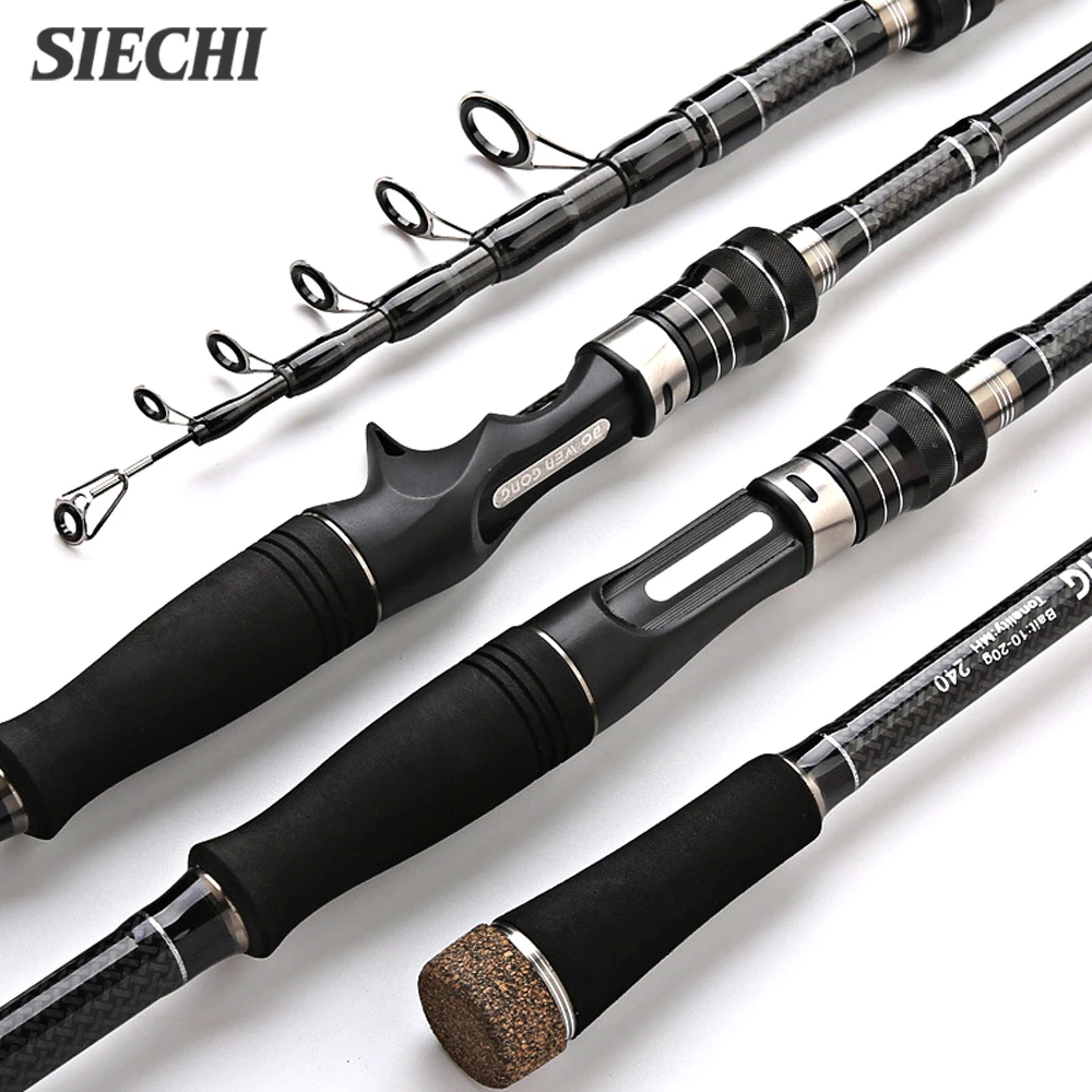 SIECHI Telescopic Fishing Rod 1.8m 2.1m 2.4m 2.7m 3.0m Carbon Fiber Casting/Spinning Lure Rod for Bass Pike Fishing Tackle
SIECHI Telescopic Fishing Rod 1.8m 2.1m 2.4m 2.7m 3.0m Carbon Fiber Casting/Spinning Lure Rod for Bass Pike Fishing Tackle