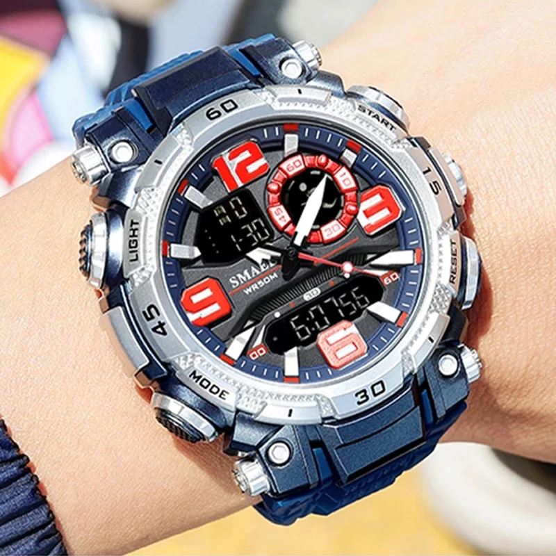 2022 SMAEL New Watches 1921 Men Blue Sports Watches Men Dual Display Quartz Military Army Wristwatches Male Clock 50M Waterproof
2022 SMAEL New Watches 1921 Men Blue Sports Watches Men Dual Display Quartz Military Army Wristwatches Male Clock 50M Waterproof