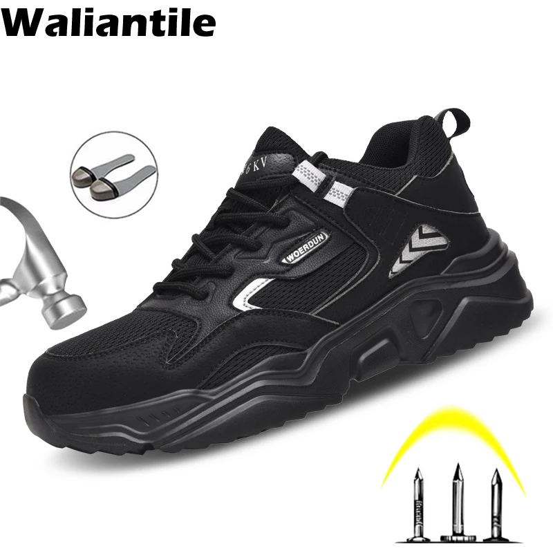 Waliantile Steel Toe Safety Shoes Men Women Puncture Proof Anti-smashing Industria Work Boots Breathable Indestructible Sneakers
Waliantile Steel Toe Safety Shoes Men Women Puncture Proof Anti-smashing Industria Work Boots Breathable Indestructible Sneakers
