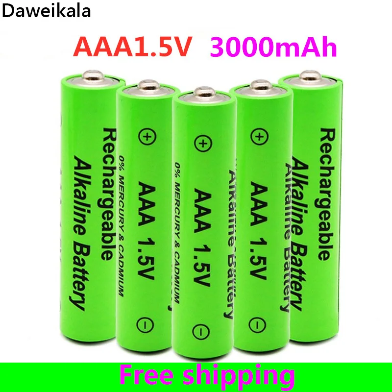 

24pcs 1.5V AAA battery 3000mAh Rechargeable battery NI-MH 1.5 V AAA battery for Clocks mice computers toys so on + free shipping
