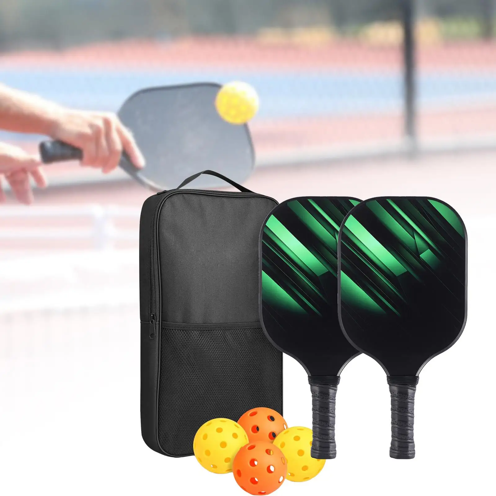 

Pickleball Racket Portable Sports Goods Non Slip Pickleball Set with Balls and Bag for School Outdoor Training Practice Adults