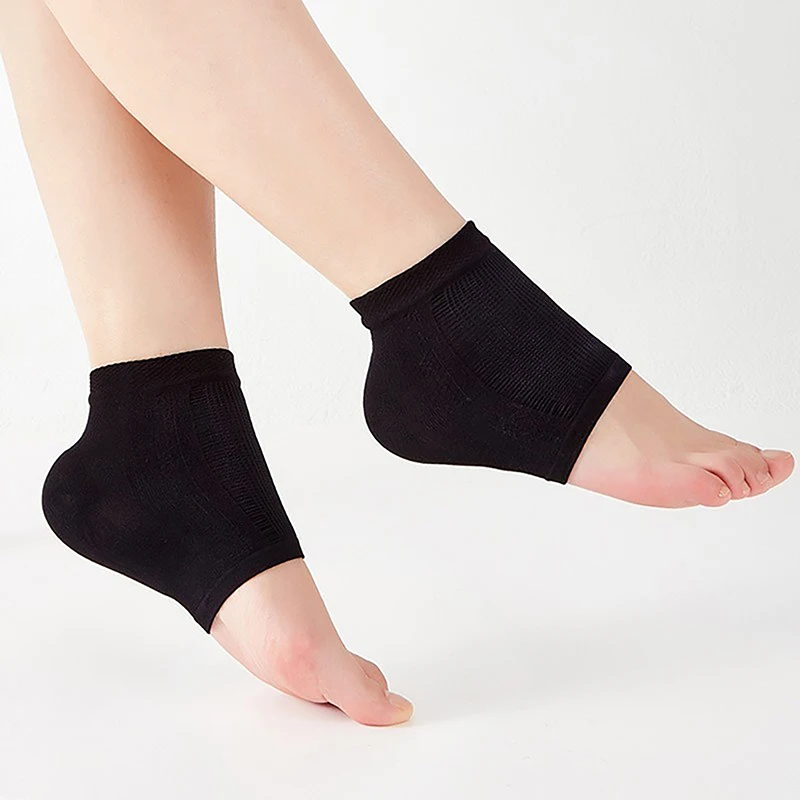 

Защитное покрытие для пятки, Подошвенный Фасциит, носки на каблуках, силиконовые увлажняющие бахилы против трещин, унисекс, средство для облегчения боли в стопах