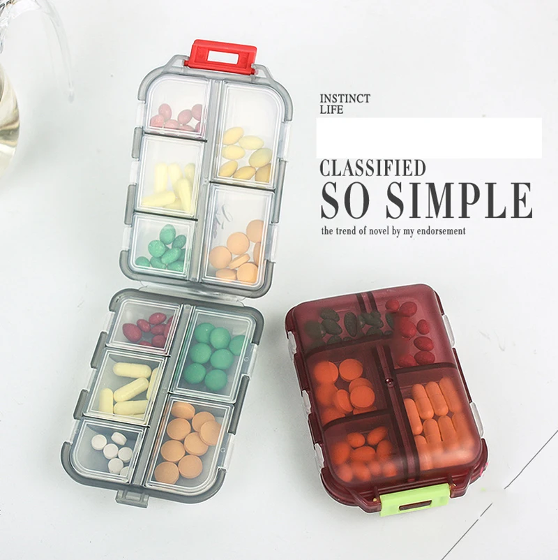 

Travel Pill Organizer Moisture Proof Pills Box for Pocket Purse Daily Pill Case Portable Medicine Vitamin Holder Container