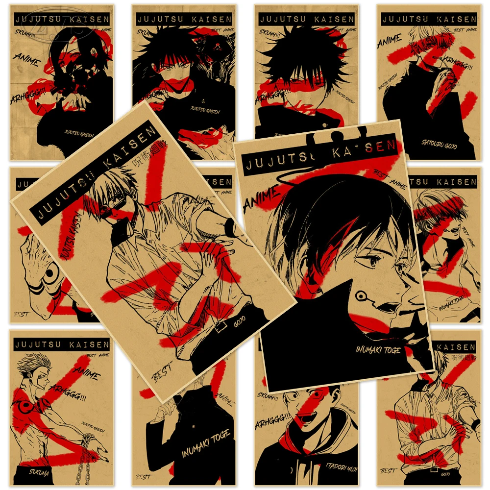 Wall Artwork Jujutsu Kaisen Paintings Pictures Itadori Yuji Poster Fushiguro Megumi Kraft Paper Home Decoration For Living Room
Wall Artwork Jujutsu Kaisen Paintings Pictures Itadori Yuji Poster Fushiguro Megumi Kraft Paper Home Decoration For Living Room