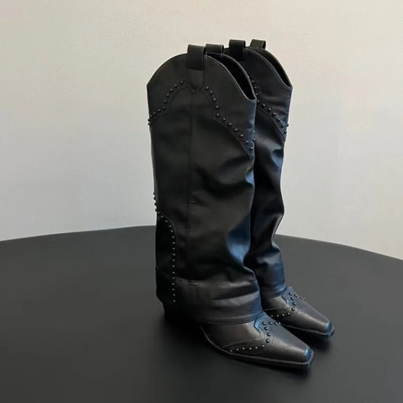 Brand Rivet/Tassel Black Brown Knee Length Boots 2023 New Autumn Winter Skirt Boots Sexy High Heels Size 34-43 Women's Shoes
Brand Rivet/Tassel Black Brown Knee Length Boots 2023 New Autumn Winter Skirt Boots Sexy High Heels Size 34-43 Women's Shoes