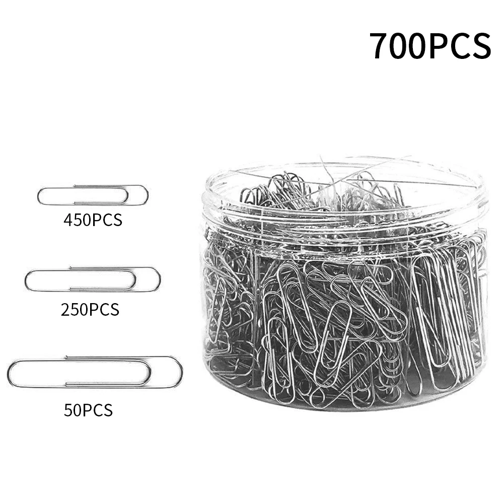 700pcs Bookmark School Office Silver Durable Stationery Binding Supplies 28mm 33mm 50mm Paper Clip Assorted Size With Box Home
700pcs Bookmark School Office Silver Durable Stationery Binding Supplies 28mm 33mm 50mm Paper Clip Assorted Size With Box Home