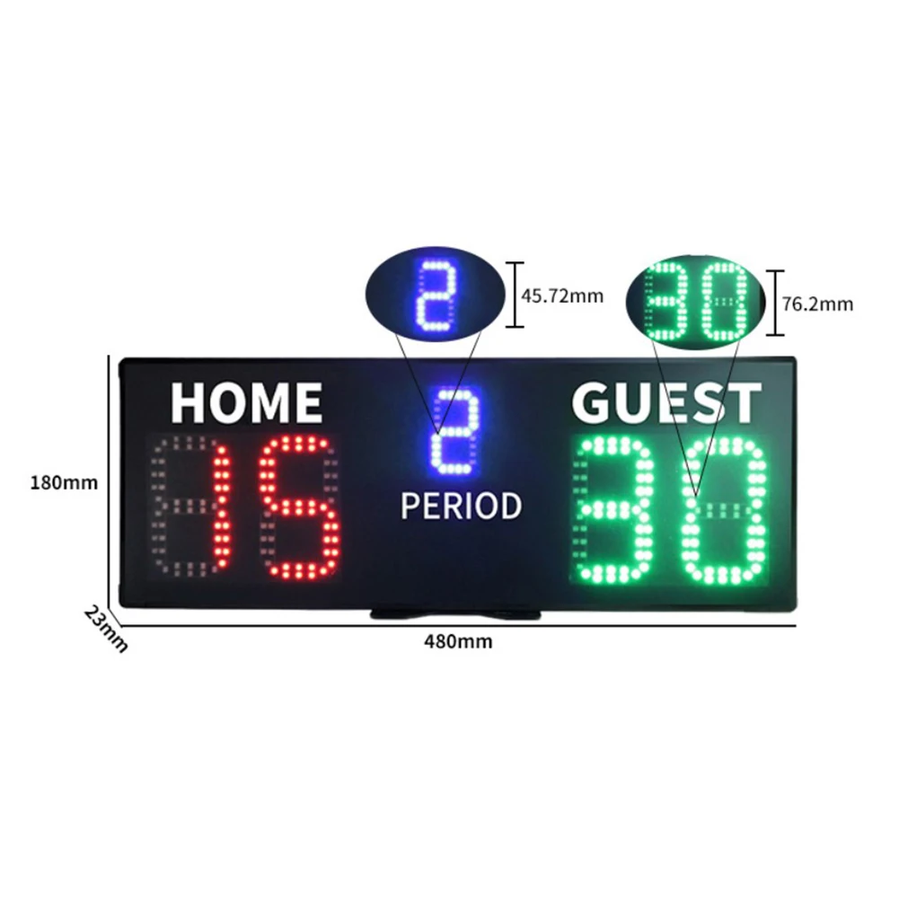 Digital Scorer Electric Scoreboard 5-level Brightness Remote Control Two Working Modes For Tennis Basketball Billiard
Digital Scorer Electric Scoreboard 5-level Brightness Remote Control Two Working Modes For Tennis Basketball Billiard
