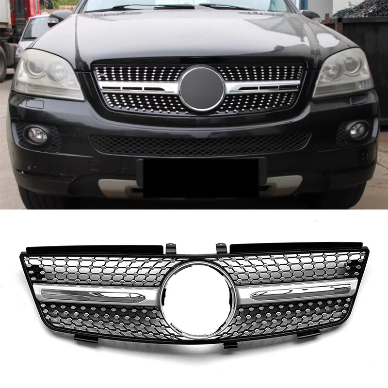 

ABS Grills For Mercedes-Benz W164 ML class ML320 ML350 ML450 ML500 2005-2008 Front Bumper Grille Hood Tuning Racing Grill