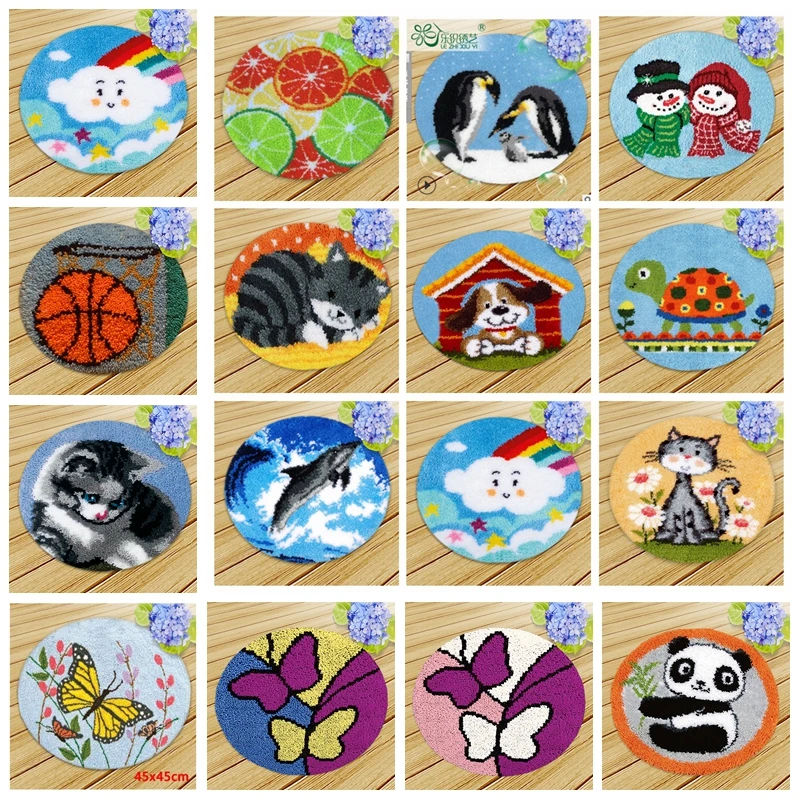 Cute Animal Series Latch Hook Carpet Kits DIY Segment Embroidery Materials Package Coarse Wool Pillow Cross Stitch knooppakket 
Cute Animal Series Latch Hook Carpet Kits DIY Segment Embroidery Materials Package Coarse Wool Pillow Cross Stitch knooppakket