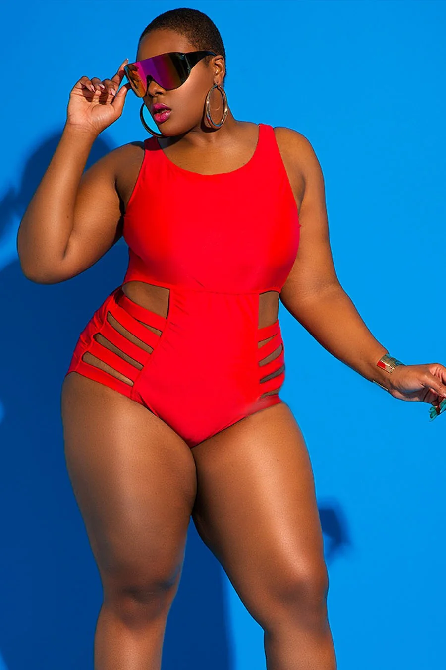 

Plus Size Swimsuit Push Up Swimwear Women Bandage Bathing Suits Strappy Swimsuits Large Monokini Badpak Female 2023 Fatkini