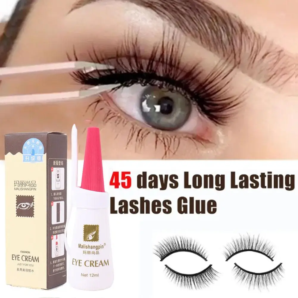 

12ml False Eyelash Glue Quick Dry Dark-black Waterproof Eyelash Extensions Glue Black Adhesive For Eyelashes Building Glue I2w5