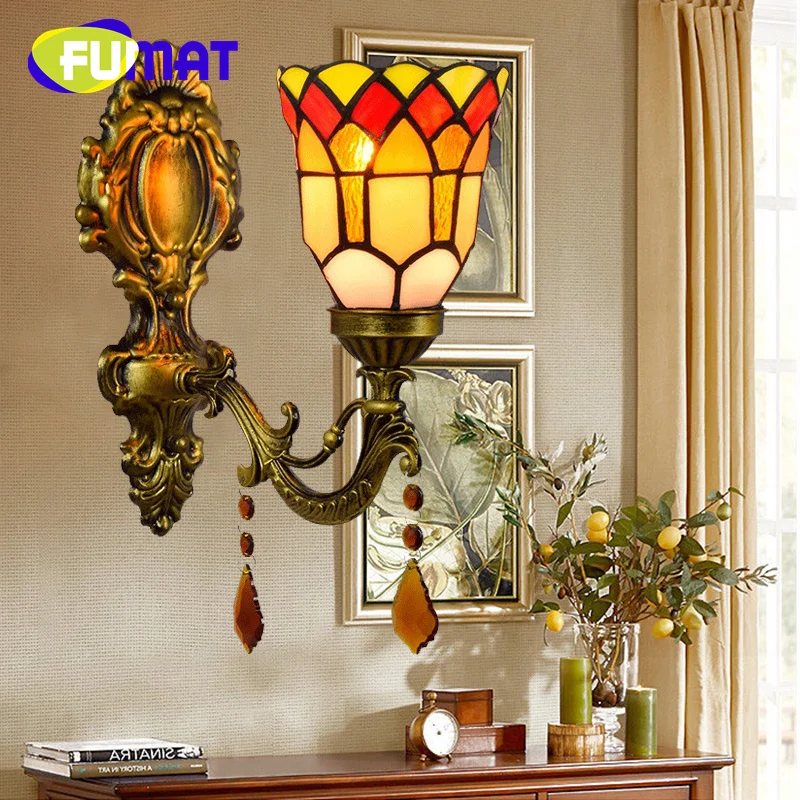 FUMAT Tiffany style color retro mirror front crystal wall lamp dining room bedroom bed wall lamp corridor balcony LED decor
FUMAT Tiffany style color retro mirror front crystal wall lamp dining room bedroom bed wall lamp corridor balcony LED decor