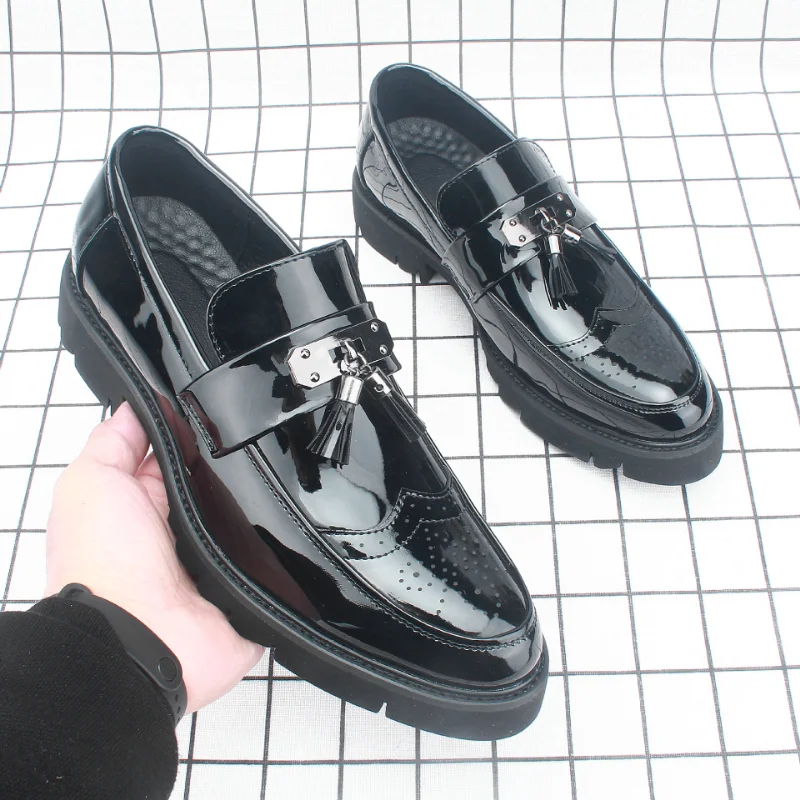 Four-season Model Men's Le Fu Shoes Business Casual Formal Leather Shoes Tassel Brogue Groom Wedding Shoes PX154
Four-season Model Men's Le Fu Shoes Business Casual Formal Leather Shoes Tassel Brogue Groom Wedding Shoes PX154