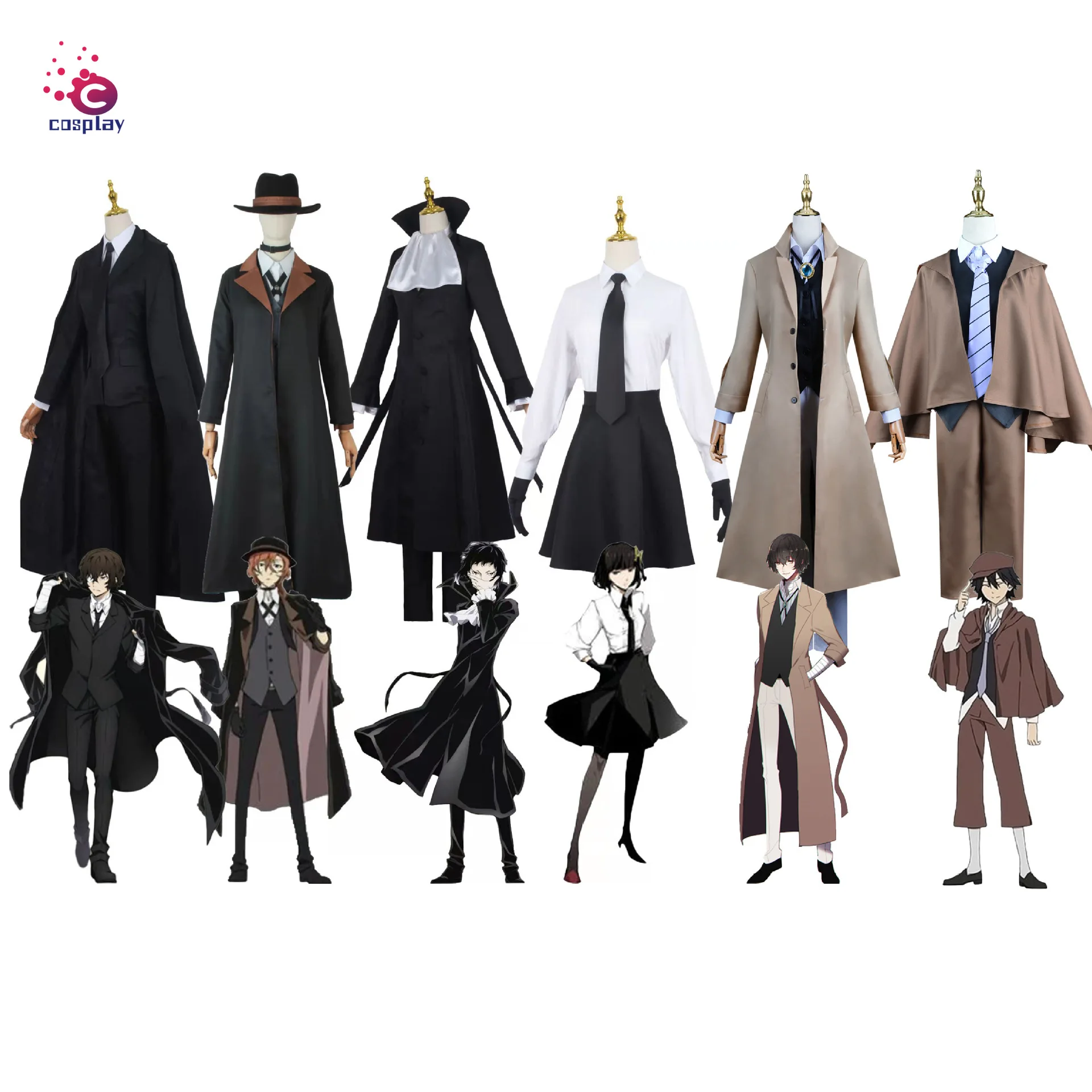 Anime Bungo Stray Dogs Dazai Osamu Cosplay Costume Long Jacket Coat Trench Suits Outfit Uniform Halloween Christmas Clothes
Anime Bungo Stray Dogs Dazai Osamu Cosplay Costume Long Jacket Coat Trench Suits Outfit Uniform Halloween Christmas Clothes