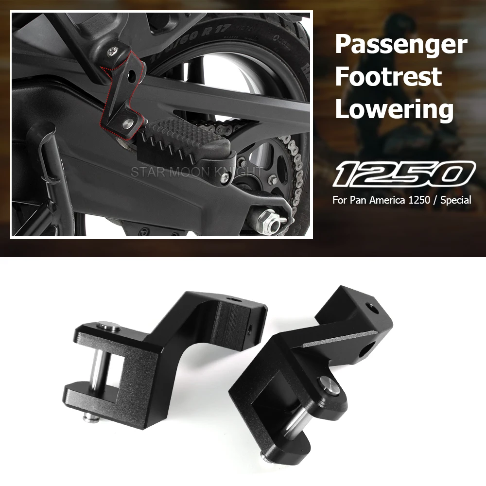 For Pan America 1250 Special RA1250 Accessories Motorcycle Passenger Footpeg Lowering Kit Adjustment Foot Rests Pedal
For Pan America 1250 Special RA1250 Accessories Motorcycle Passenger Footpeg Lowering Kit Adjustment Foot Rests Pedal