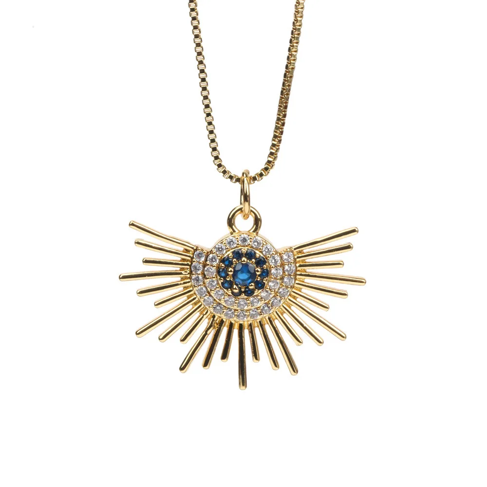 Turkish Blue Evil Eye Cool Star Sun Pendant Necklace For Women Clavicle Chain Romantic Female Accessories Zirconia Luck Jewelry
Turkish Blue Evil Eye Cool Star Sun Pendant Necklace For Women Clavicle Chain Romantic Female Accessories Zirconia Luck Jewelry