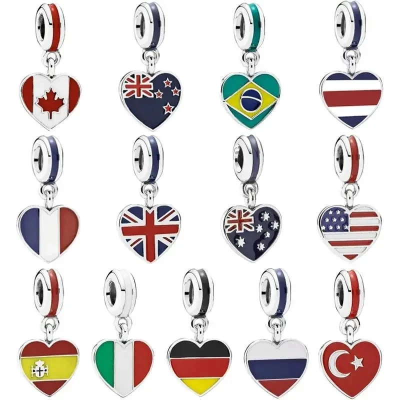 Memnon Jewelry 925 Sterling Silver Hearts Charms Heart-shaped Flag pendant Charm Beads Fit Bracelets Necklaces DIY For Women
Memnon Jewelry 925 Sterling Silver Hearts Charms Heart-shaped Flag pendant Charm Beads Fit Bracelets Necklaces DIY For Women