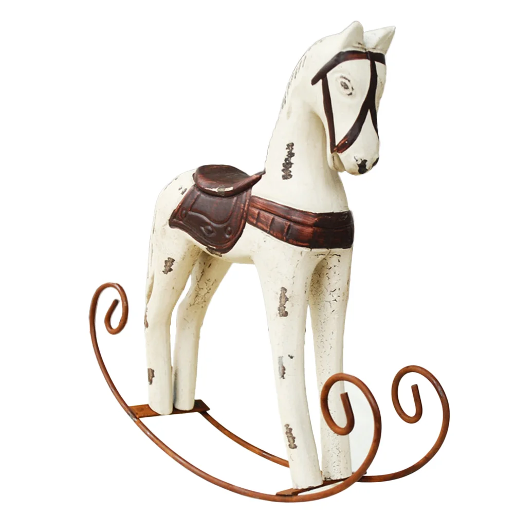 Nordic Shaking Wavering Wooden Horse Retro Horse Innovative Home Furnishing Decoration Desktop Ornaments Prop(Milk White)
Nordic Shaking Wavering Wooden Horse Retro Horse Innovative Home Furnishing Decoration Desktop Ornaments Prop(Milk White)