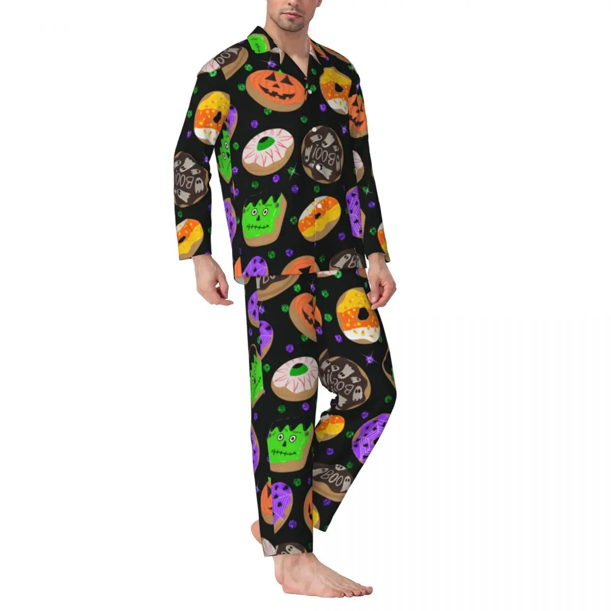Pajamas Man Doughnut Halloween Leisure Sleepwear Cool Cute Glitter Confetti 2 Pieces Vintage Pajama Sets Oversized Home Suit
Pajamas Man Doughnut Halloween Leisure Sleepwear Cool Cute Glitter Confetti 2 Pieces Vintage Pajama Sets Oversized Home Suit