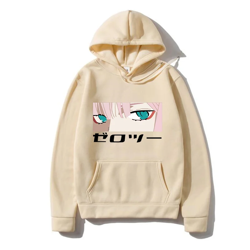 

Zero Two Eye Printing High Street Hoodie Streetwear Anime DARLING in the FRANXX Series Men and Women 2024 New Fashion Trend Tops