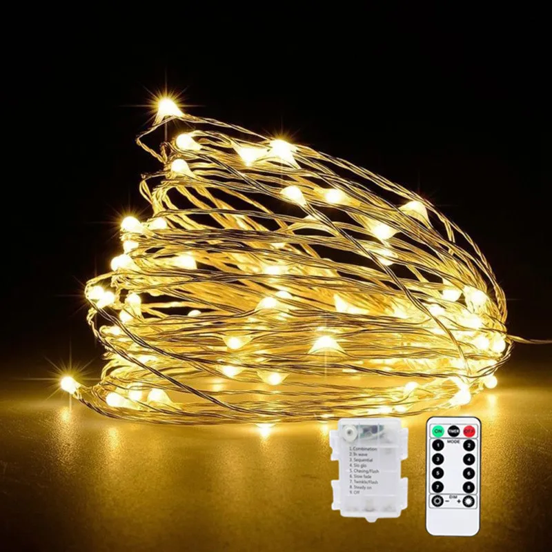 8 Mode Holiday Lighting Strings Wedding Party Decoration Remote Control LED Fairy Light Copper Wire Lights for Garden Christmas
8 Mode Holiday Lighting Strings Wedding Party Decoration Remote Control LED Fairy Light Copper Wire Lights for Garden Christmas