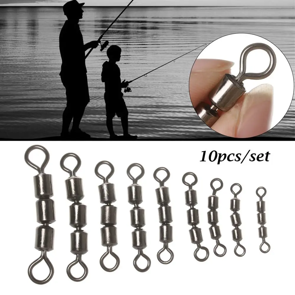 10pcs Bearing Safe Fishing Swivels Stainless Steel Rolling Triple Portable Corrosion Resistant Lightweight Quick Connect Fishing
10pcs Bearing Safe Fishing Swivels Stainless Steel Rolling Triple Portable Corrosion Resistant Lightweight Quick Connect Fishing