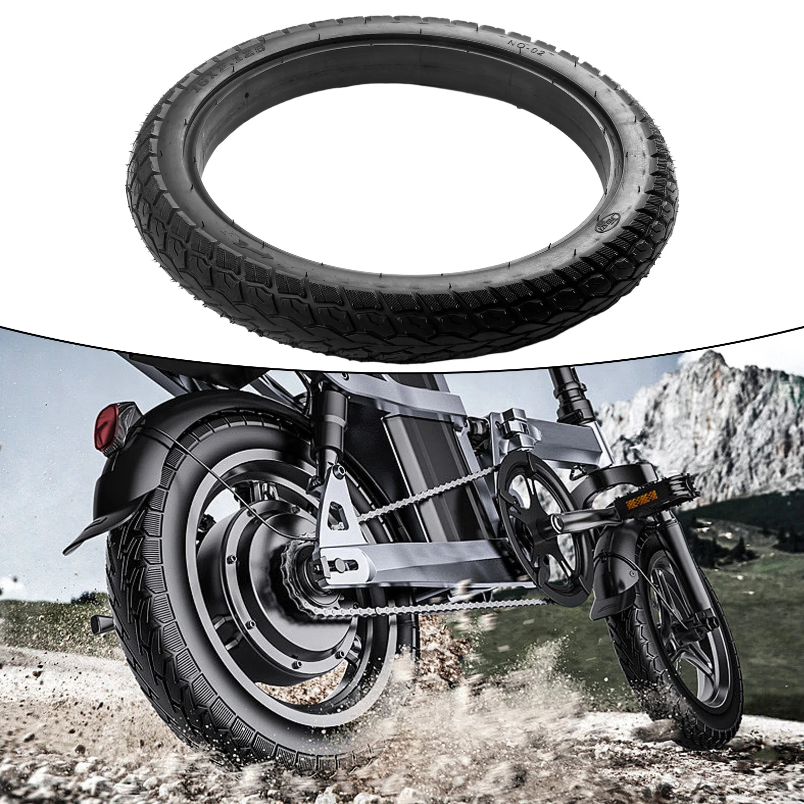 

16 Inch Tire For Electric Bike Inflatable Tire Rubber Solid Tire 16*2.125(57-305) For E Bikes High Quality 2023 New