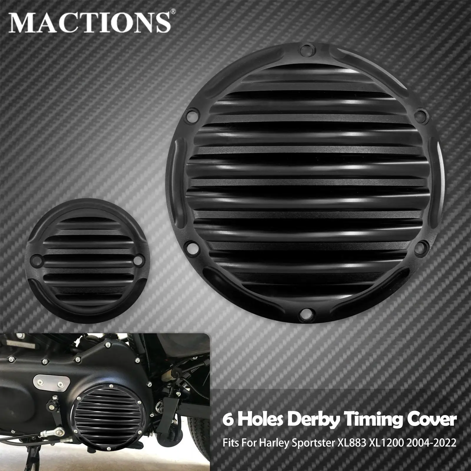 

Motorcycle 6 Holes Derby Timing Timer Cover Set For Harley Sportster XL 883 1200 72 48 Nightster Custom Roadster Iron 2004-23