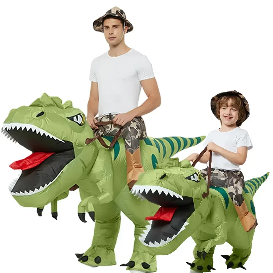 

Funny Cosplay Dinosaur Riding Disfraz Inflable Costume Cartoon Adult Kids Halloween Christmas Dress Up Party Game Gift Animal
