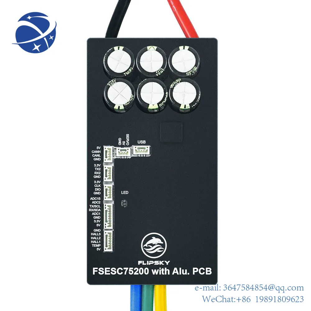 Yun YiFlipsky 75200 84V High Current With Aluminum PCB Based on VESC For Fighting Robot Surfboard Robotelectric
Yun YiFlipsky 75200 84V High Current With Aluminum PCB Based on VESC For Fighting Robot Surfboard Robotelectric