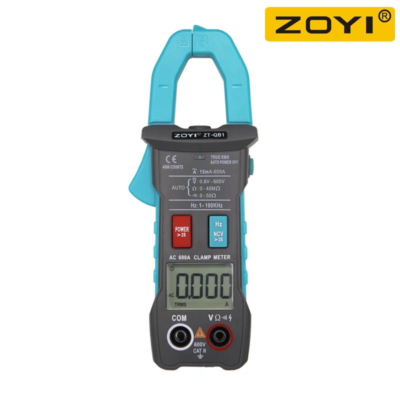 ZOYI ZT-QB1 Digital Smart Clamp Meter AC 600A Multimeter 4000 Counts True RMS Mini DC/AC Voltmeter Automatic Range
ZOYI ZT-QB1 Digital Smart Clamp Meter AC 600A Multimeter 4000 Counts True RMS Mini DC/AC Voltmeter Automatic Range