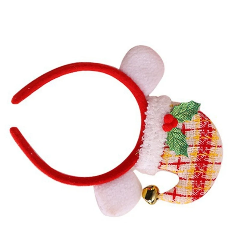 

652F Праздничная повязка на голову, рождественский головной убор, шляпа Санта-Клауса, обруч для волос для взрослых и детей, для
