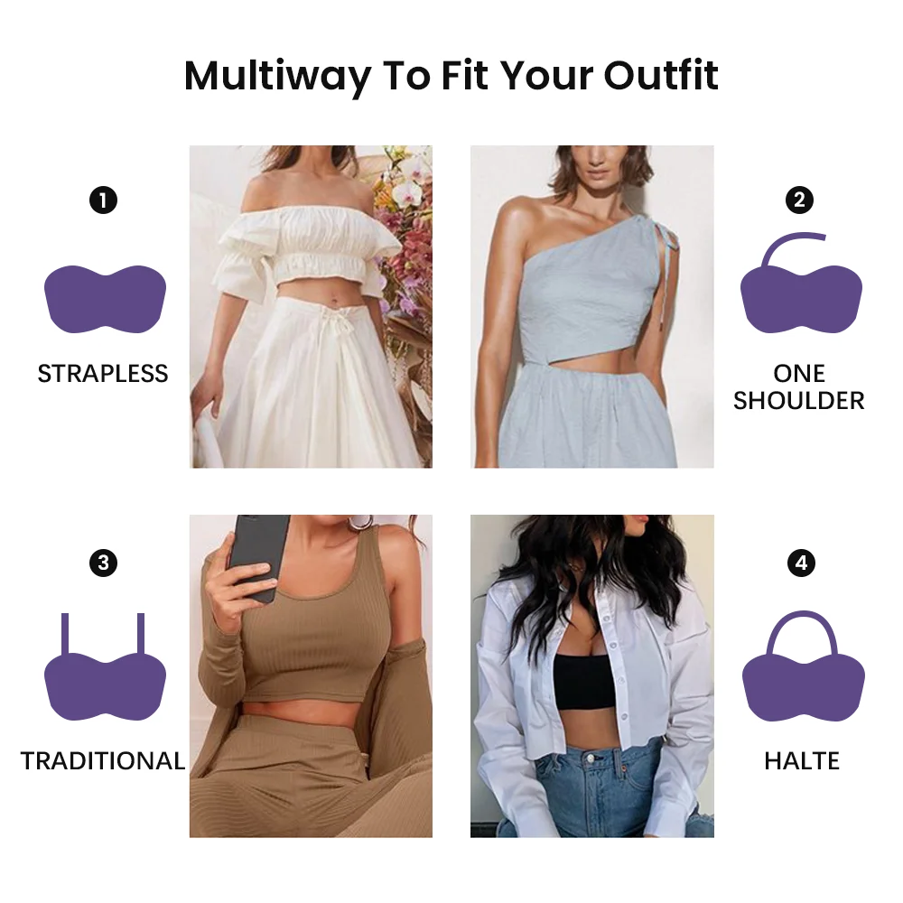 Strapless Bandeau Bras for Women Non-Slip Unlined Brassiere Invisible Lifting Lingerie Plus Size Full Support Convertible Bras 4 Sf6c7661ec94d4efdb9254a10b4ffc1f8Y