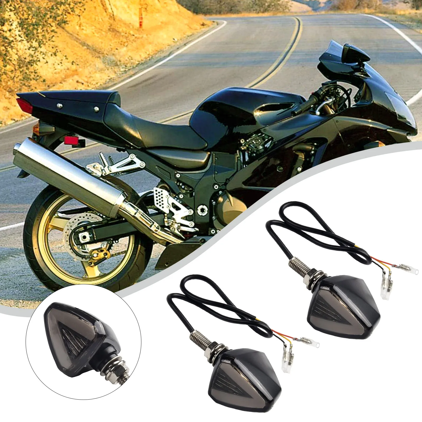 Motorcycle Amber LED Turn Signal Light Lamp Universal Bike Indicator Blinker Easy to Install and Remove Long lasting Quality
Motorcycle Amber LED Turn Signal Light Lamp Universal Bike Indicator Blinker Easy to Install and Remove Long lasting Quality