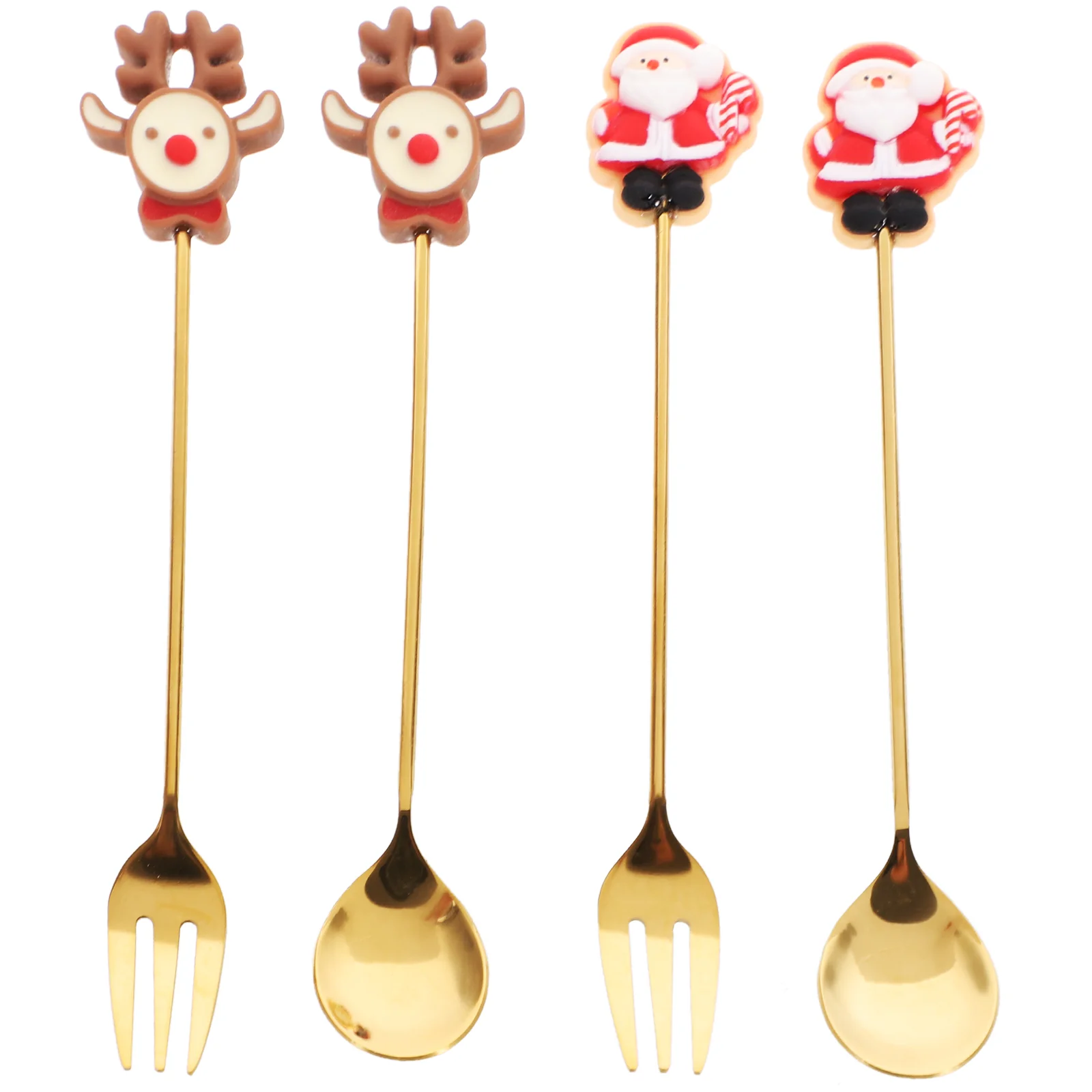 Flatware Spoon and Fork Combination Set Christmas Metal Tableware Dessert Xmas Themed
Flatware Spoon and Fork Combination Set Christmas Metal Tableware Dessert Xmas Themed