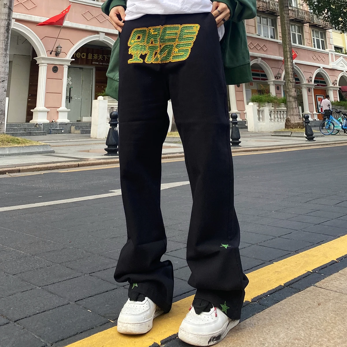 Trendy Street High Street Embroidered Jeans Men's Trendy Brand Slim Drop Feel Micro Ra Pants Fried Street Hip Hop Pants
Trendy Street High Street Embroidered Jeans Men's Trendy Brand Slim Drop Feel Micro Ra Pants Fried Street Hip Hop Pants