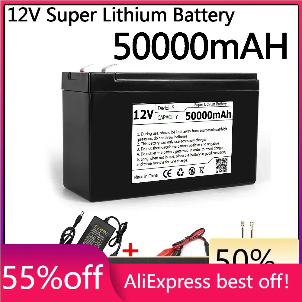 50Ah 12V Battery 18650 lithium battery pack suitable for solar energy electric vehicle battery power display+12.6V3A charger
50Ah 12V Battery 18650 lithium battery pack suitable for solar energy electric vehicle battery power display+12.6V3A charger