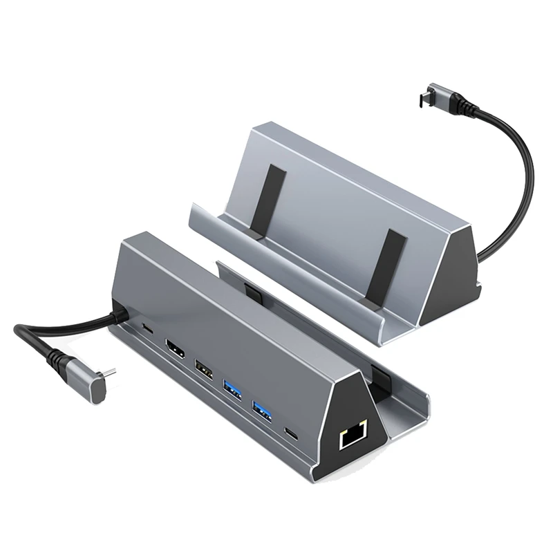 7 In 1 Docking Station For Steam Deck Aluminum Alloy Holder Dock 60Hz -Compatible USB-C For Steam Deck Game Console 
7 In 1 Docking Station For Steam Deck Aluminum Alloy Holder Dock 60Hz -Compatible USB-C For Steam Deck Game Console