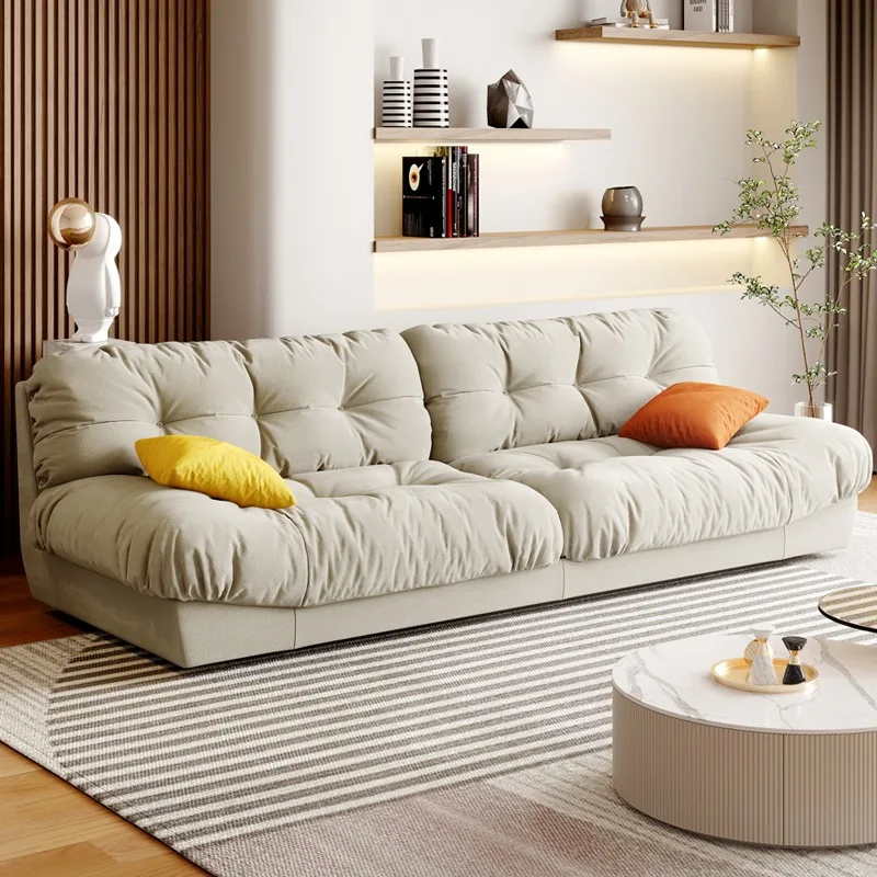 Cream style sofa, living room, small unit, simple and modern Nordic technology cloth, lazy person, cloud sofa
Cream style sofa, living room, small unit, simple and modern Nordic technology cloth, lazy person, cloud sofa