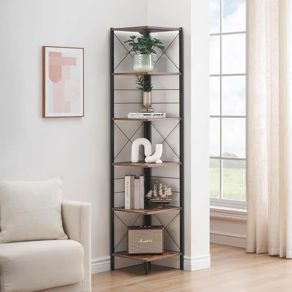 Living Room Wall Shelf Industrial Corner Bookshelf With Metal Frame Corner Bookcase for Samll Space Home Decorations Decor Items
Living Room Wall Shelf Industrial Corner Bookshelf With Metal Frame Corner Bookcase for Samll Space Home Decorations Decor Items