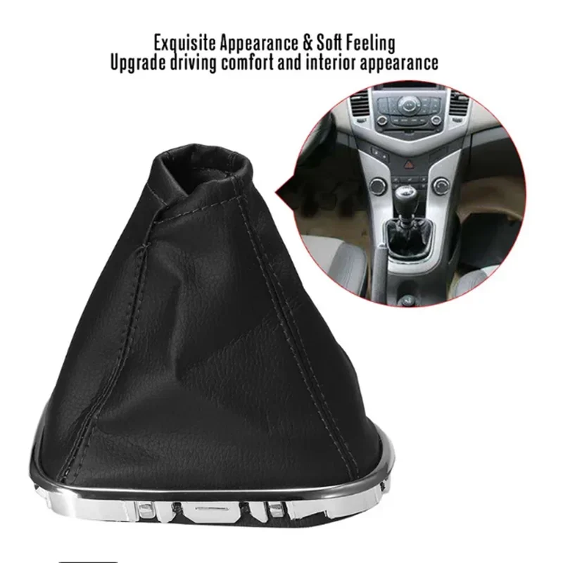 

Car Gear Shift Stick Cover Gaiter Boot PU Leather Dust-proof Cover Replacement for Chevrolet Cruze 2008-2012 Car Accessories